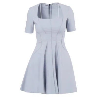 Pre-owned Miu Miu Pale Blue Structured Cocktail Dress