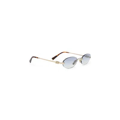 MIU MIU MIU MIU PALE GOLD METAL SUNGLASSES