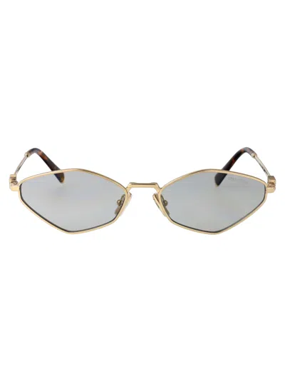 Miu Miu Pale Gold Metal Sunglasses