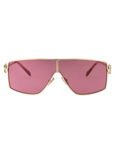 MIU MIU MIU MIU PALE GOLD METAL SUNGLASSES