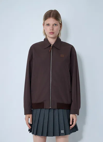 Miu Miu Panama Cotton Blouson Jacket
