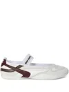 Miu Miu Panelled Ballerina Shoes In White