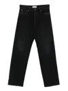 Miu Miu Straight Trousers With Back Pockets And Belt Loops In Black
