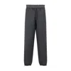 Miu Miu Checkered Drawstring Wool Pants With Elastic Waistband In Gray