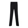 Miu Miu Wool Pants With Belt Loops And Pinstripes In Black
