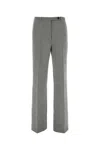 Miu Miu Grey Stretch Viscose Blend Pant In Gray