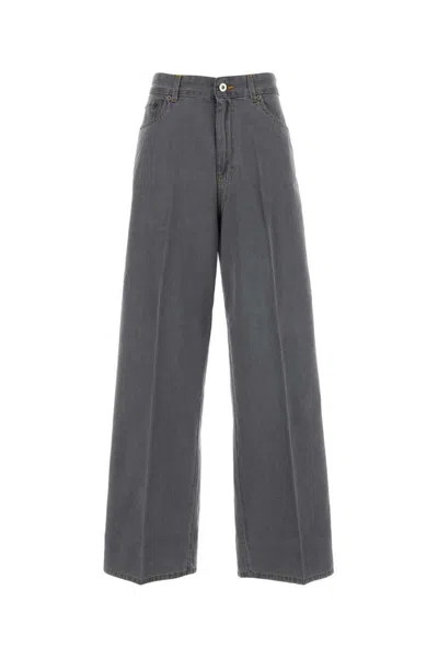 Miu Miu High-rise Wide-leg Cotton Denim Pants In Animal Print