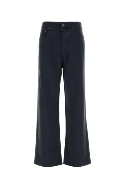 Miu Miu Denim Jeans Wide Leg Back Pockets In Black