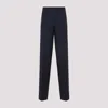 Miu Miu Tailored Pants In Mohair And Wool In Navy