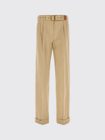 Miu Miu Pants Woman  In Brown
