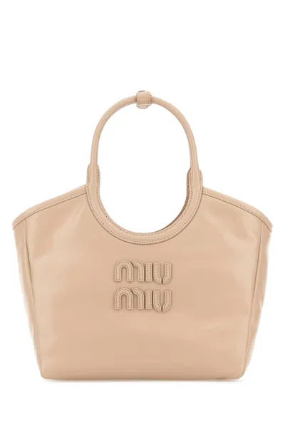 Miu Miu Pastel Pink Leather Ivy Handbag In Red