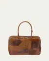 Miu Miu Patchwork Leather & Suede Shoulder Bag