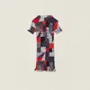 Miu Miu Patchwork Poplin Mini-dress In Multi