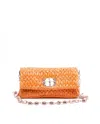 Miu Miu Patent Crystal Bag In Orange