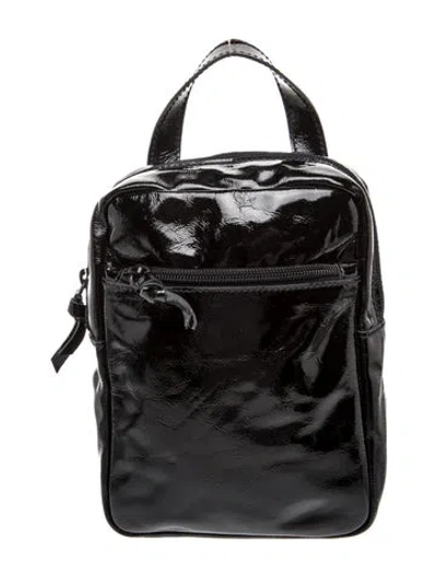 Pre-owned Miu Miu Patent Leather Backpack Vintage In White