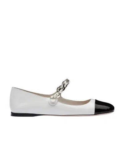 MIU MIU PATENT LEATHER BALLERINA PUMPS