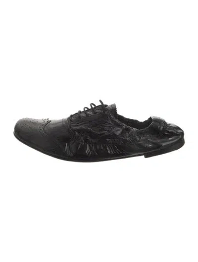 Pre-owned Miu Miu Patent Leather Ballet Flats In Black