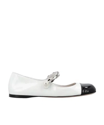 MIU MIU PATENT LEATHER BALLET SHOES