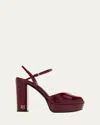 Miu Miu Patent Leather Block-heel Platform Sandals
