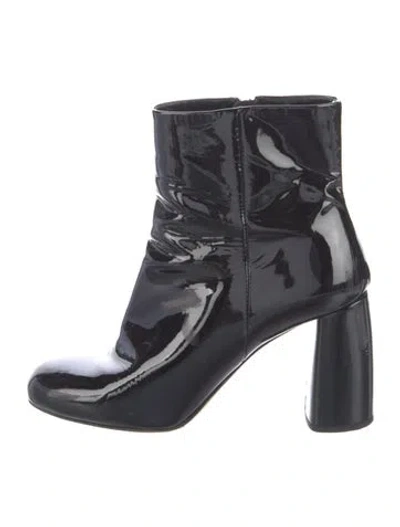 Pre-owned Miu Miu Patent Leather Boots In Black
