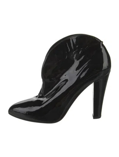 Pre-owned Miu Miu Patent Leather Boots In Black