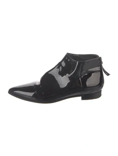Pre-owned Miu Miu Patent Leather Boots In Black