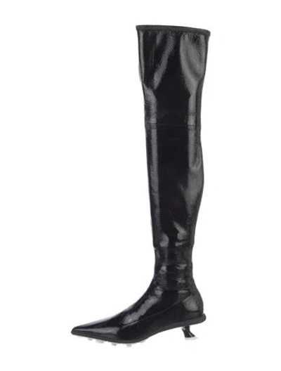 Pre-owned Miu Miu Patent Leather Boots In Multi