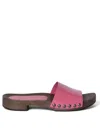 Miu Miu Zoccoli In Pelle Fucsia  Donna In Begonia