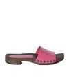 Miu Miu Patent Leather Clogs In Begonia Pink
