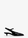 Miu Miu Women Leather Brogue Slingback T-strap Pumps In Black