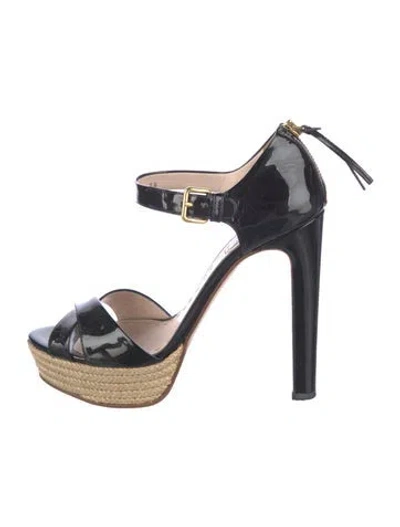 Pre-owned Miu Miu Patent Leather D'orsay Pumps In Black