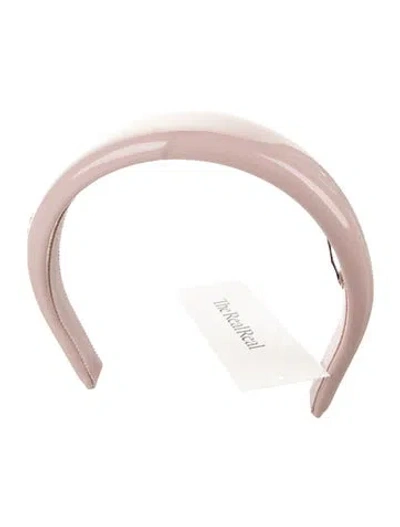 Pre-owned Miu Miu Patent Leather Headband In Pink