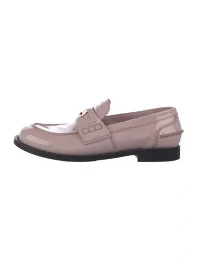 Pre-owned Miu Miu Patent Leather Loafers In Pink