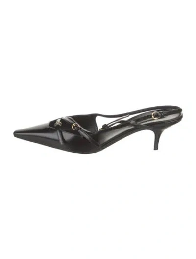 Pre-owned Miu Miu Patent Leather Mules In Black