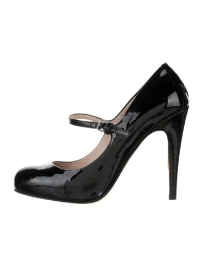 Pre-owned Miu Miu Patent Leather Pumps In Black
