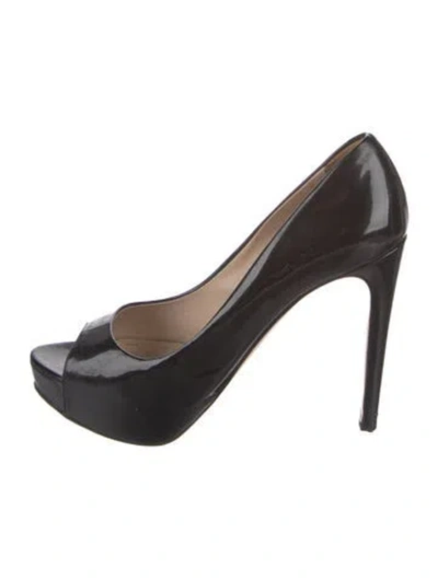 Pre-owned Miu Miu Patent Leather Pumps In Black