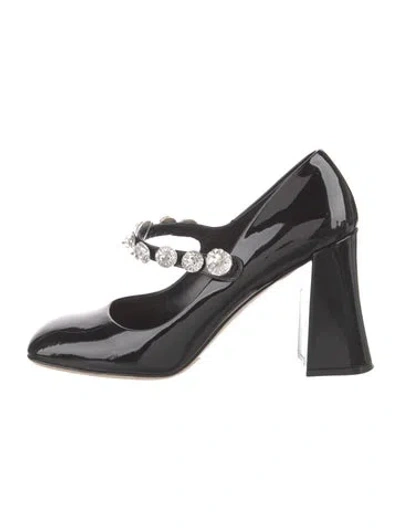 Pre-owned Miu Miu Patent Leather Pumps In Black