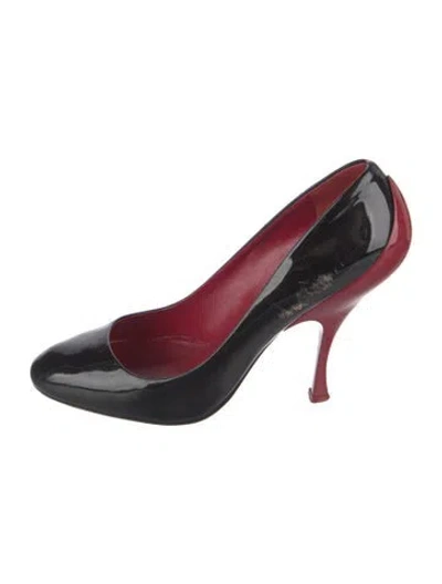 Pre-owned Miu Miu Patent Leather Pumps In Black