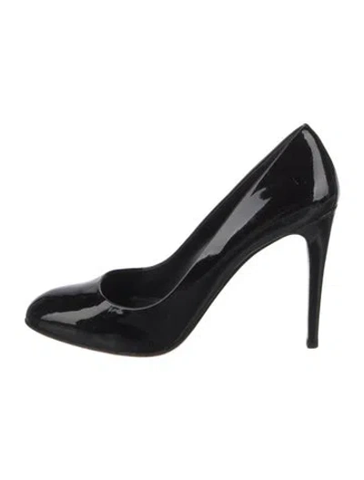 Pre-owned Miu Miu Patent Leather Pumps In Black
