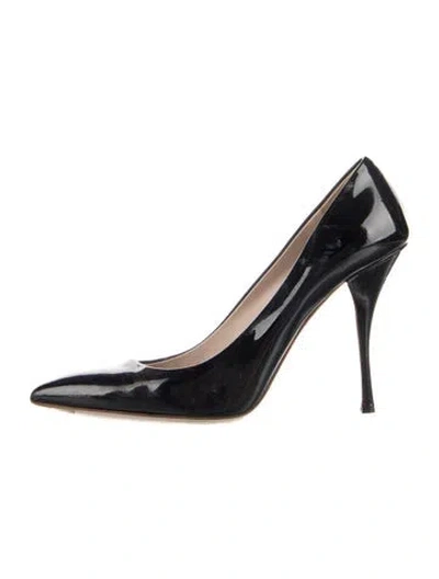 Pre-owned Miu Miu Patent Leather Pumps In Blue