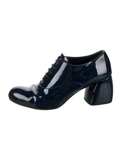 Pre-owned Miu Miu Patent Leather Pumps In Blue