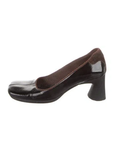Pre-owned Miu Miu Patent Leather Pumps In Brown