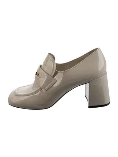 Pre-owned Miu Miu Patent Leather Pumps In Neutral