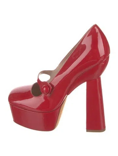 Pre-owned Miu Miu Patent Leather Pumps In Red