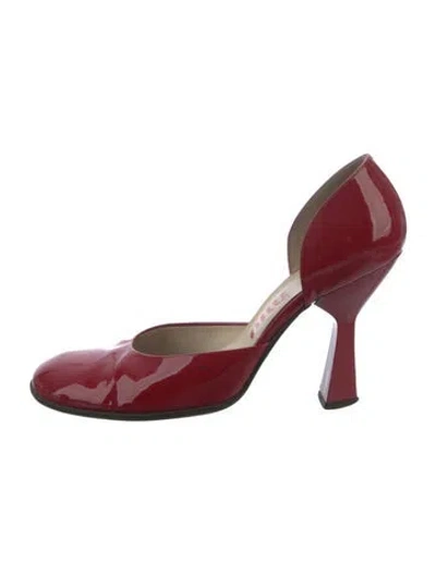 Pre-owned Miu Miu Patent Leather Pumps In Red