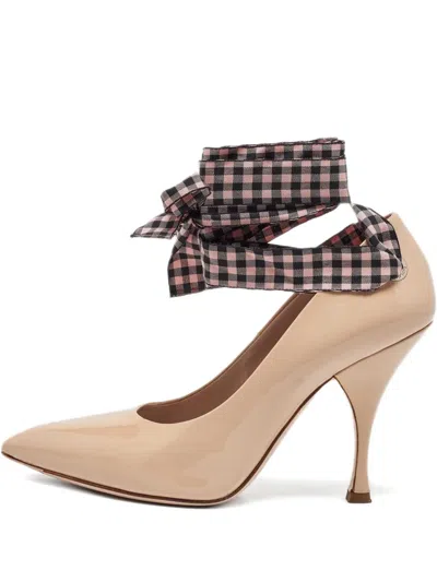 Pre-owned Miu Miu Patent-leather Ribbon Pumps