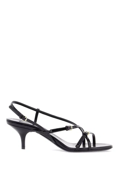 Miu Miu Patent Leather Sandals With Buckles Shoes In Multi