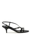 Miu Miu Miumiu Women Patent Leather Sandals With Buckles In Black