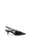Miu Miu Buckle-embellished Slingback Pumps In Black