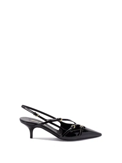MIU MIU PATENT LEATHER SLINGBACK PUMPS